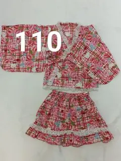 子ども服 浴衣ドレス 110cm Hello Kitty レトロ 【105】のサムネイル