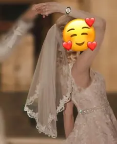 【美品】 ウェディングベール アイボリー 70cm コーム付 結婚式 挙式