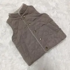 しまむら　リバーシブル　ボア　キルティング　ベスト　 中綿　100cm