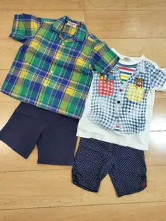 MIKI HOUSE ミキハウス　110サイズ シャツとパンツセット　セット売りのサムネイル