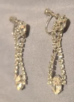 クリスタル装飾 ロングイヤリング