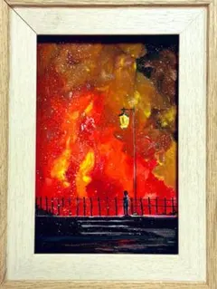 絵画　一点物　F50号油絵　micchan作 絵画 心のマッチ micchan作 - メルカリ