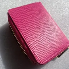 小銭入れラウンドファスナー ピンク コインケース エピ柄のサムネイル