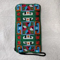 ♥多色刺繍ポーチ 約20cm x 10cm