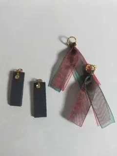 ハンドメイドイヤリング　2点セット　タッセル