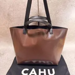 CAHU トートバッグ ハンドバッグ 2WAYブラウン A4.PC可のサムネイル
