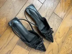 レディース パンプス 靴 ブラック 黒 y2k、韓国系