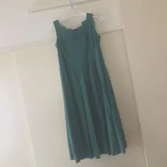 Sybilla 【M】ターコイズ ロングワンピース 襟元のデザインがおしゃれ❤️
