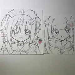萌え絵 イラスト 画用紙 まとめ売り