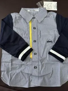 ファミリア　長袖シャツ　ネイビー