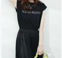 natural couture ロゴノースリーブ ブラック