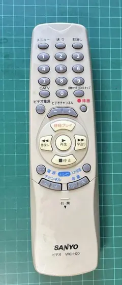 SANYO VHSビデオデッキ VZ-H20用リモコン VRC-H20のサムネイル
