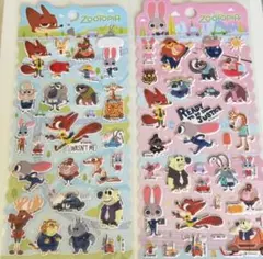 Disney ズートピア ぷっくりシール 2枚セット ぷくぷくシール