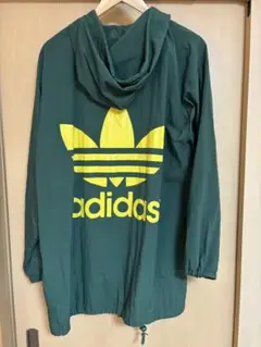 adidas グリーン ナイロンジャケット M