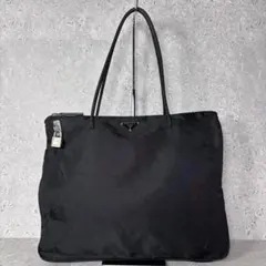 ✨PRADA トートバッグ テスートナイロン トラアングルロゴ ブラックのサムネイル