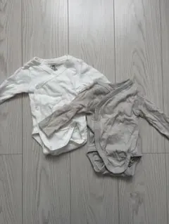 H&M 長袖ボディースーツ50〜60［2セット］