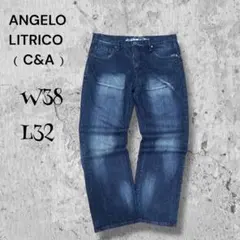 Angelo Litrico ワイド デニム 38×32 極太 ゆるだぼのサムネイル