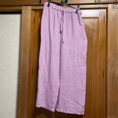 新品 Gauze# リネンパンツ dusty pink - メルカリ