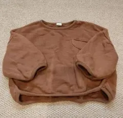 ブラウン ポケット付き トレーナー