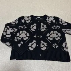 ZARA 花柄カーディガン Mサイズ