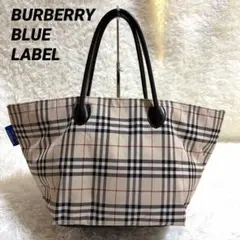 BURBERRY バーバリーブルーレーベル　舟形　バッグ　ノバチェック　ナイロン