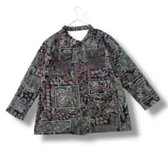 長袖シャツ　総柄　ペイズリー柄　メンズ　Lサイズ トップス　カジュアル