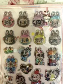 ボンボンドロップシールラブブ風　フェイス多め