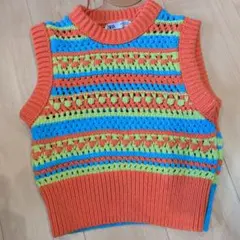 ZARA カラフルノースリーブベスト