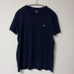 【美品】ラコステ ピマコットン Tシャツ ネイビー FR 3