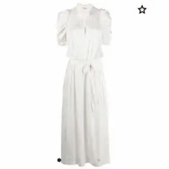 ZADIG & VOLTAIRE ホワイト 半袖マキシドレス パフスリーブ