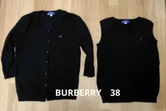 BURBERRY アンサンブル ブラック 38七分丈サマーカーディガン M薄手のサムネイル