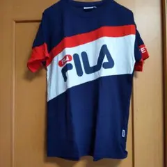 FILA 半袖Tシャツ ネイビー/レッド