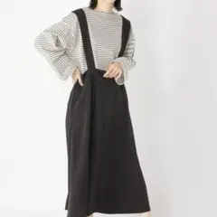 スタディオクリップ/ダブルフロントジャンパースカート/前後2WAY /体型カバー