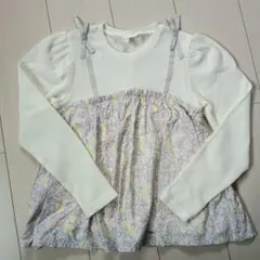 美品！アプレレクール　140センチ ドッキングチュニック　長袖　花柄
