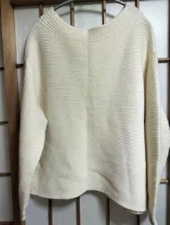 オペークドットクリップ　ガーター　ニット