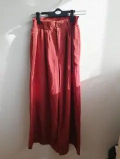Gu パンツ　 ワイドパンツ　ドット ガウチョパンツ