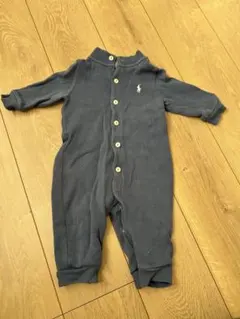 Ralph Lauren ネイビー ボタン付きロンパース 6M