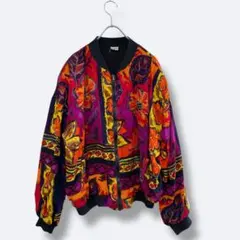 3点¥10,000 ビンテージ 古着 卸 レトロ 80's 総柄ブルゾン