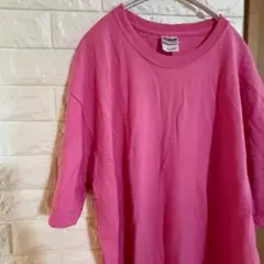 ギルダン GILDAN Tシャツ 半袖 丸首 無地 L 桃 コットン ストリート