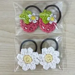 ベビー　キッズ　ヘアゴム　赤ちゃん　子ども　いちご　ゴム　ヘアアクセサリー