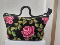 ホットマン　美品バラ ハンドバッグ