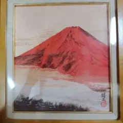 日本画 秀峰作 日本画「赤富士」赤富士 秀峰 - メルカリ