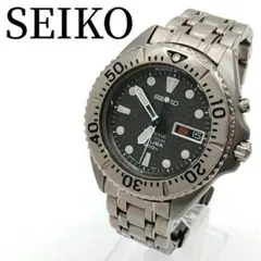 SEIKO KINETIC 5M63-0B40 自動巻き スキューバー チタン