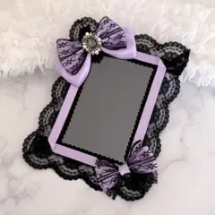 B7 硬質ケース トレカケース レースデコ 紫 黒