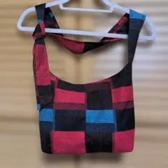 レトロチェック柄ショルダーバッグ