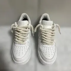 Nike Air Force 1 ホワイト　ロープカスタム　26㎝