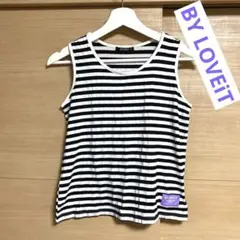 BY LOVEiT ストライプ ノースリーブ タンクトップ 150