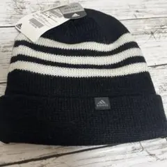 未使用　アディダス　adidas キッズ　ジュニア　ニット帽　帽子　黒