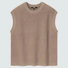 ユニクロ サイドスリットベスト ノースリーブ ニット