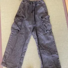 GU カーゴパンツ 140cm ダークグレー